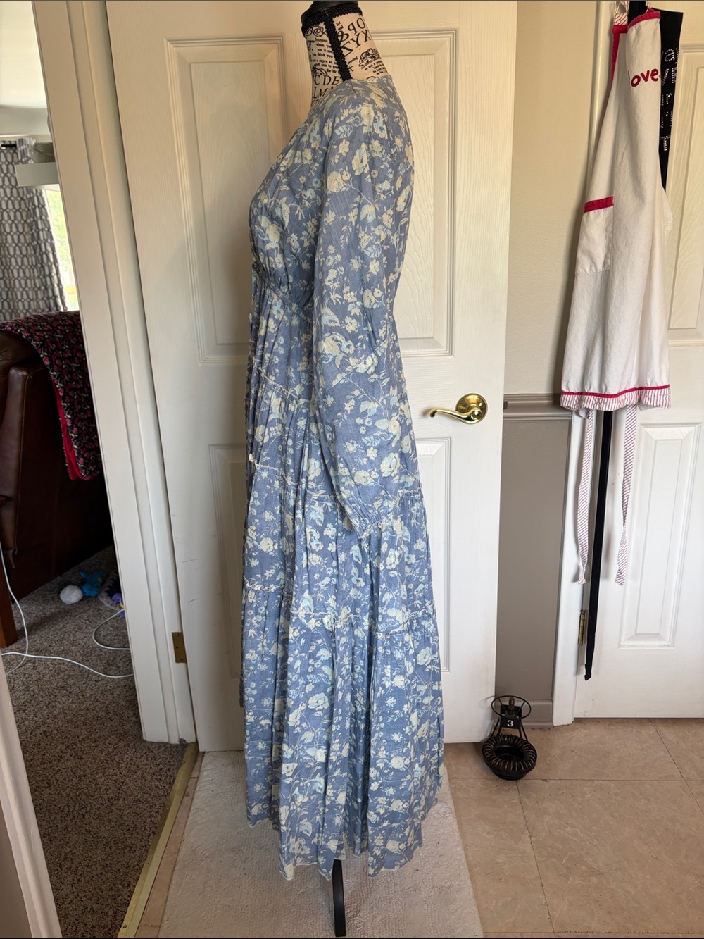Free People Blue Floral Tiered Maxi Dress - Picture 2 of 6